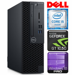 Стационарный компьютер DELL 3060 SFF i5-8500 8GB 128SSD M.2 NVME+1TB GT1030 2GB DVD WIN10Pro цена и информация | Стационарные компьютеры | 220.lv