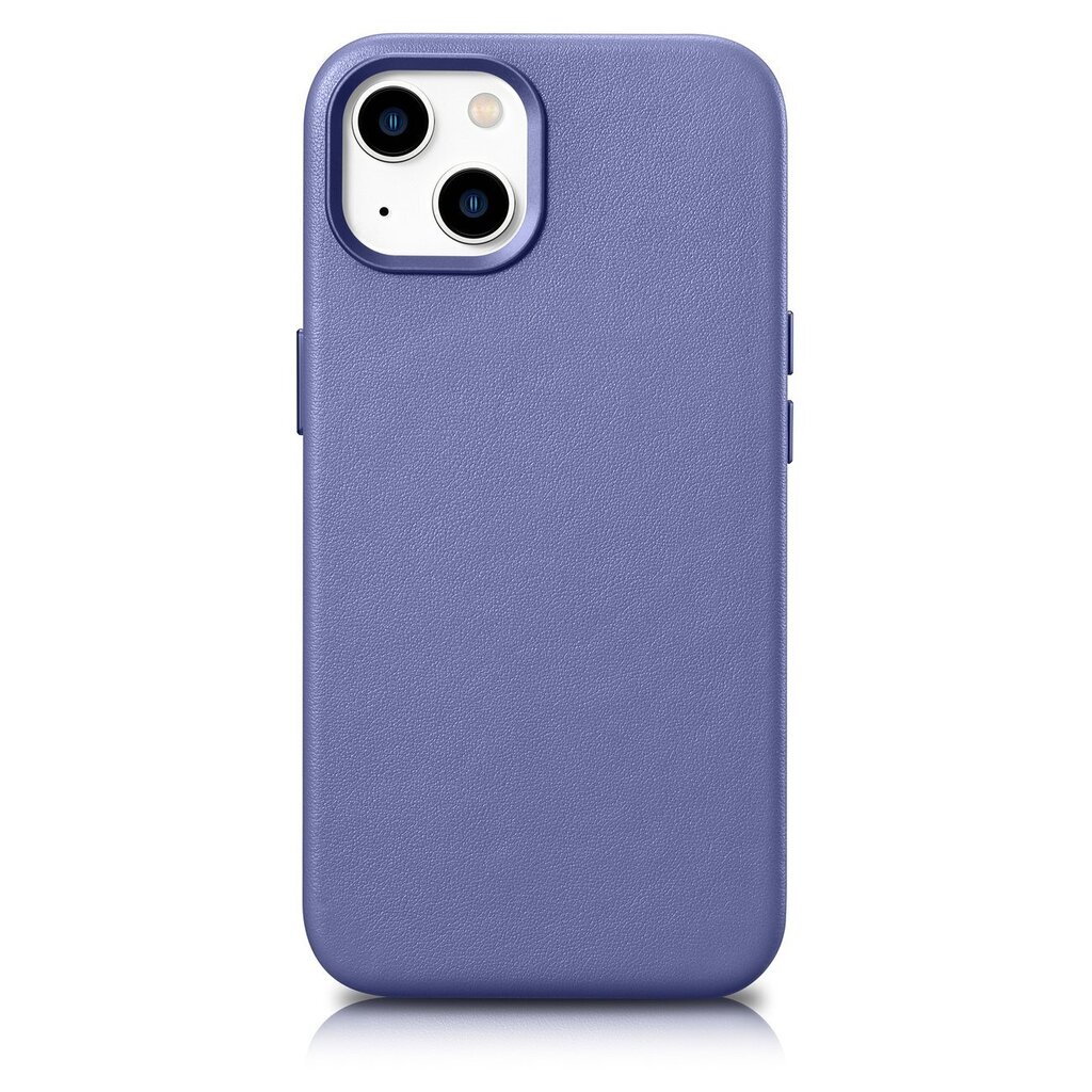 iCarer Leather iPhone 14 Plus light purple (MagSafe compatible) цена и информация | Telefonu vāciņi, maciņi | 220.lv