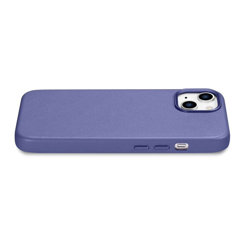 iCarer Leather iPhone 14 Plus light purple (MagSafe compatible) цена и информация | Telefonu vāciņi, maciņi | 220.lv