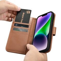 Чехол iCarer 2in1 для iPhone 14 Flip Leather Anti-RFID, коричневый (WMI14220725-BN) цена и информация | Чехлы для телефонов | 220.lv