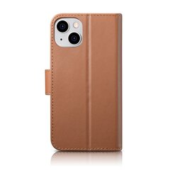 iCarer 2in1 iPhone 14 Flip Leather Anti-RFID Brown (WMI14220725-BN) cena un informācija | Telefonu vāciņi, maciņi | 220.lv