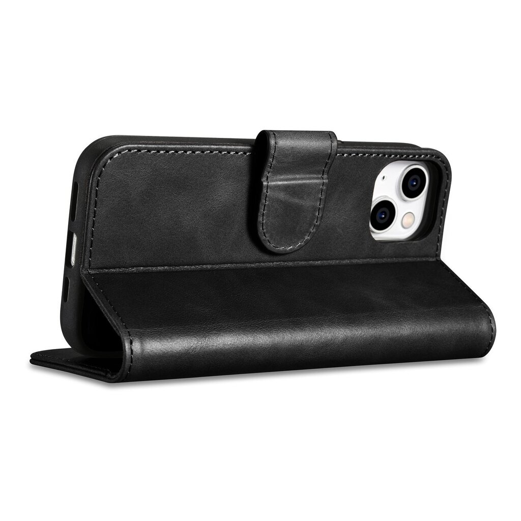 iCarer 2in1 iPhone 14 Plus Leather Flip Anti-RFID black (WMI14220723-BK) cena un informācija | Telefonu vāciņi, maciņi | 220.lv