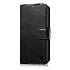 iCarer 2in1 iPhone 14 Plus Leather Flip Anti-RFID black (WMI14220723-BK) cena un informācija | Telefonu vāciņi, maciņi | 220.lv