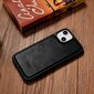 iCarer Leather iPhone 14 (MagSafe compatible) black (WMI14220717-BK) цена и информация | Telefonu vāciņi, maciņi | 220.lv