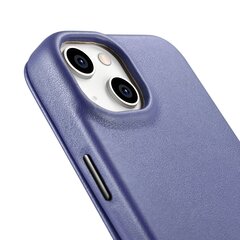 iCarer Leather iPhone 14 Plus Flip Magnetic MagSafe Light Purple (WMI14220715-LP) цена и информация | Чехлы для телефонов | 220.lv