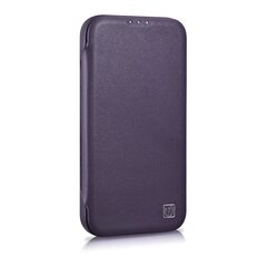 iCarer Leather iPhone 14 Plus Flip Magnetic MagSafe Leather Dark Purple (WMI14220715-DP) cena un informācija | Telefonu vāciņi, maciņi | 220.lv