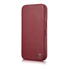 iCarer Leather iPhone 14 Plus Flip Magnetic MagSafe Red (WMI14220715-RD) cena un informācija | Telefonu vāciņi, maciņi | 220.lv