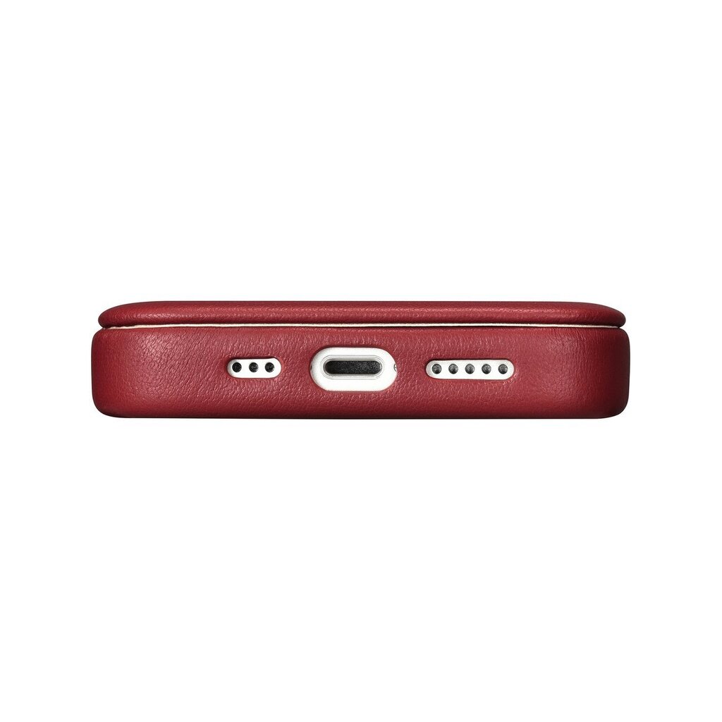 iCarer Leather iPhone 14 Flip Magnetic MagSafe Red (WMI14220713-RD) цена и информация | Telefonu vāciņi, maciņi | 220.lv