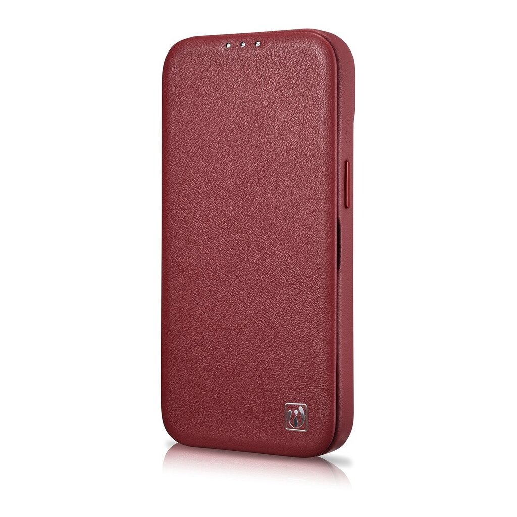 iCarer Leather iPhone 14 Flip Magnetic MagSafe Red (WMI14220713-RD) цена и информация | Telefonu vāciņi, maciņi | 220.lv