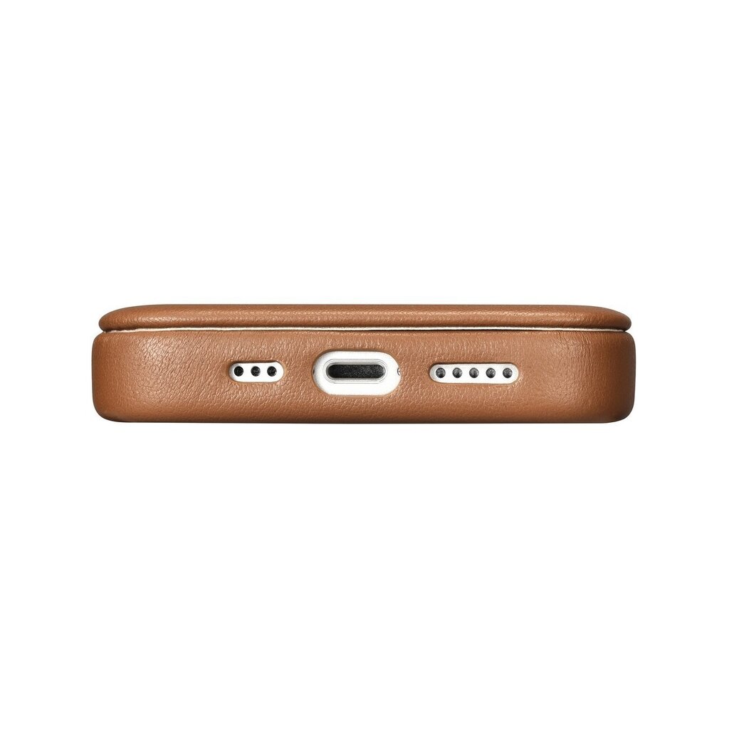 iCarer Leather iPhone 14 Flip Magnetic MagSafe Brown (WMI14220713-BN) cena un informācija | Telefonu vāciņi, maciņi | 220.lv