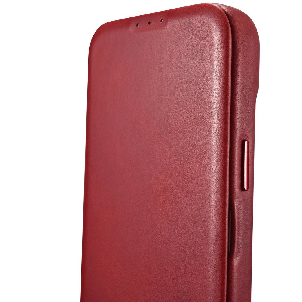 iCarer Leather iPhone 14 Flip Magnetic MagSafe Red (AKI14220705-RD) cena un informācija | Telefonu vāciņi, maciņi | 220.lv