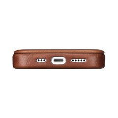 iCarer Leather iPhone 14 Flip Magnetic MagSafe Brown (AKI14220705-BN) cena un informācija | Telefonu vāciņi, maciņi | 220.lv