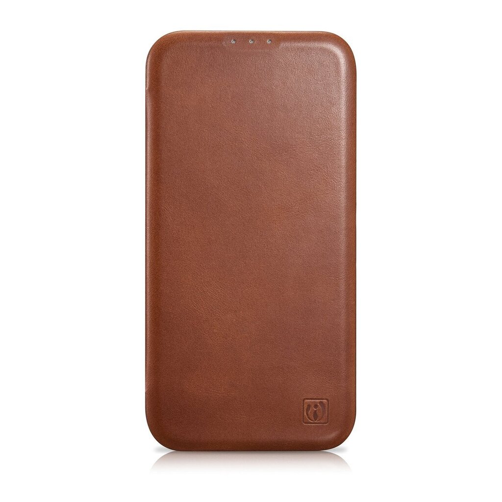 iCarer Leather iPhone 14 Flip Magnetic MagSafe Brown (AKI14220705-BN) cena un informācija | Telefonu vāciņi, maciņi | 220.lv