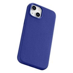 iCarer Litchi Leather iPhone 14 Plus Magnetic MagSafe Dark Blue (WMI14220711-DB) cena un informācija | Telefonu vāciņi, maciņi | 220.lv