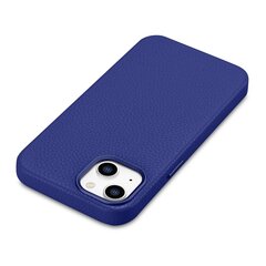 iCarer Litchi Leather iPhone 14 Plus Magnetic MagSafe Dark Blue (WMI14220711-DB) цена и информация | Чехлы для телефонов | 220.lv