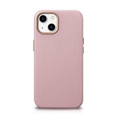 iCarer Litchi Leather iPhone 14 Magnetic MagSafe pink (WMI14220709-PK) cena un informācija | Telefonu vāciņi, maciņi | 220.lv