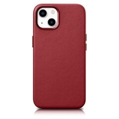 iCarer Leather iPhone 14 red (WMI14220705-RD) (MagSafe Compatible) cena un informācija | Telefonu vāciņi, maciņi | 220.lv