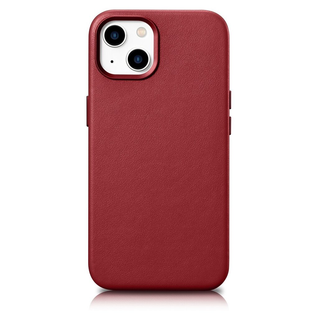 iCarer Leather iPhone 14 red (WMI14220705-RD) (MagSafe Compatible) цена и информация | Telefonu vāciņi, maciņi | 220.lv