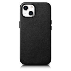Кожаный чехол iCarer для iPhone 14, черный (WMI14220705-BK) (совместим с MagSafe) цена и информация | Чехлы для телефонов | 220.lv