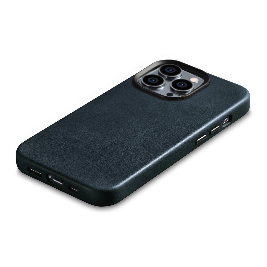 iCarer Leather iPhone 14 Pro Max Magnetic Leather with MagSafe Dark Blue (WMI14220704-BU) цена и информация | Telefonu vāciņi, maciņi | 220.lv