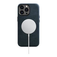 Кожаный чехол iCarer для iPhone14 Pro с магнитной кожей и MagSafe, темно-синий (WMI14220702-BU) цена и информация | Чехлы для телефонов | 220.lv