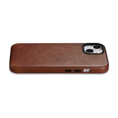 iCarer Leather iPhone 14 Magnetic Leather with MagSafe Brown (WMI14220701-RB) cena un informācija | Telefonu vāciņi, maciņi | 220.lv