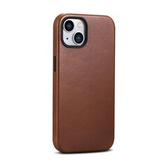 iCarer Leather iPhone 14 Magnetic Leather with MagSafe Brown (WMI14220701-RB) cena un informācija | Telefonu vāciņi, maciņi | 220.lv