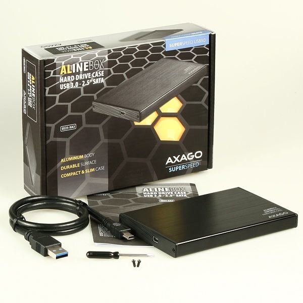 AXAGON EE25-XA3 USB3.0 - SATA 3G 2.5 External Adapter - ALINE Box цена и информация | Komponentu piederumi | 220.lv