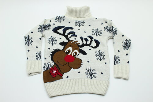 Ziemassvētku balts unisex džemperis cena un informācija | Jakas, džemperi, žaketes, vestes meitenēm | 220.lv