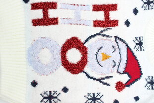 Рождественский белый свитер унисекс цена и информация | Свитеры, жилетки, пиджаки для девочек | 220.lv