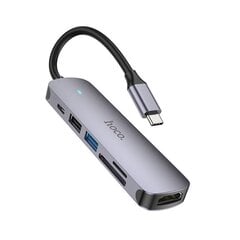 Parveidotājs HB28 Type-C multi-function converter HDMI+USB3.0+USB2.0+SD+TF+PD peleks cena un informācija | Adapteri un USB centrmezgli | 220.lv