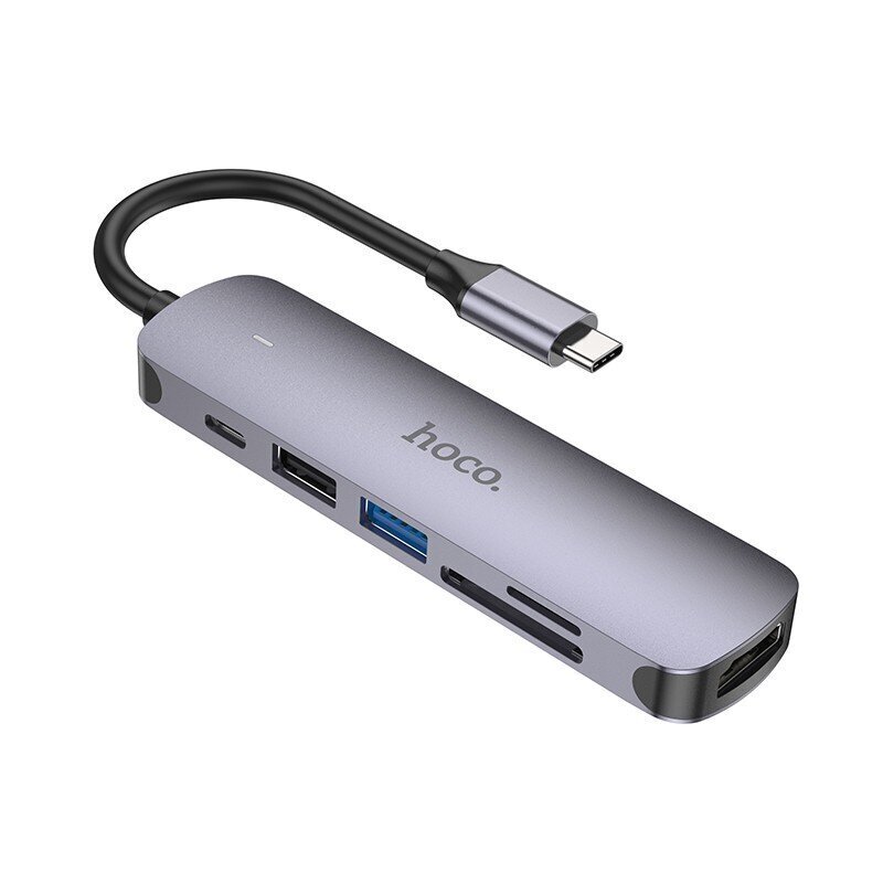 Parveidotājs HB28 Type-C multi-function converter HDMI+USB3.0+USB2.0+SD+TF+PD peleks cena un informācija | Adapteri un USB centrmezgli | 220.lv