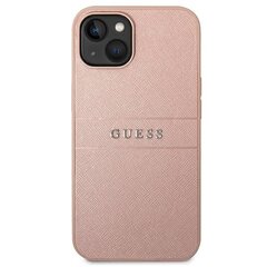 Guess GUHCP14SPSASBPI iPhone 14 6.1 "pink / pink Saffiano Strap cena un informācija | Telefonu vāciņi, maciņi | 220.lv