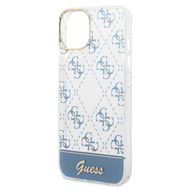 Guess GUHCP14SHG4MHB iPhone 14 6.1 "blue / blue 4G Pattern Script cena un informācija | Telefonu vāciņi, maciņi | 220.lv