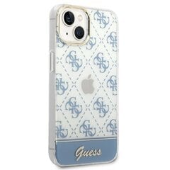 Guess GUHCP14SHG4MHB iPhone 14 6.1 "blue / blue 4G Pattern Script cena un informācija | Telefonu vāciņi, maciņi | 220.lv