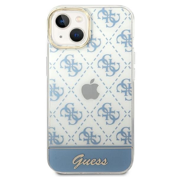 Guess GUHCP14SHG4MHB iPhone 14 6.1 "blue / blue 4G Pattern Script cena un informācija | Telefonu vāciņi, maciņi | 220.lv