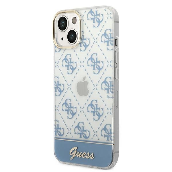 Guess GUHCP14SHG4MHB iPhone 14 6.1 "blue / blue 4G Pattern Script cena un informācija | Telefonu vāciņi, maciņi | 220.lv