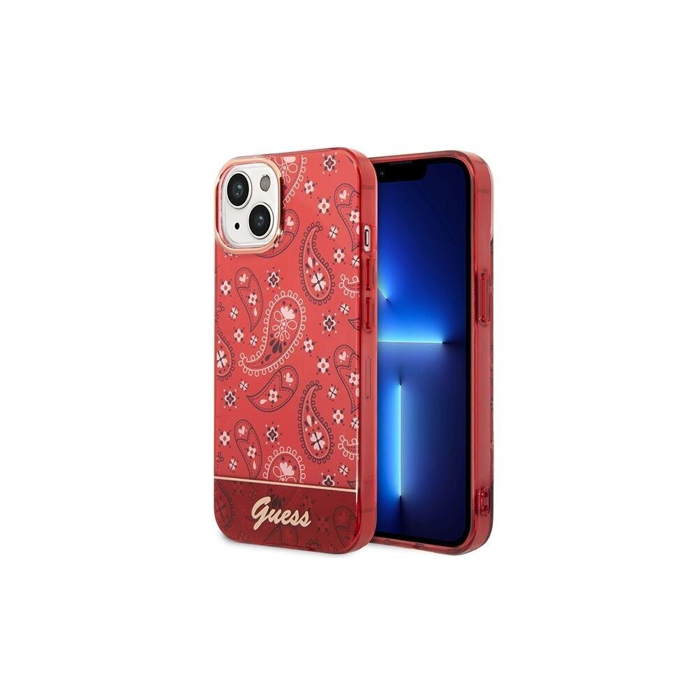 Guess GUHCP14LHGBNHR Apple iPhone 14 Pro red cena un informācija | Telefonu vāciņi, maciņi | 220.lv