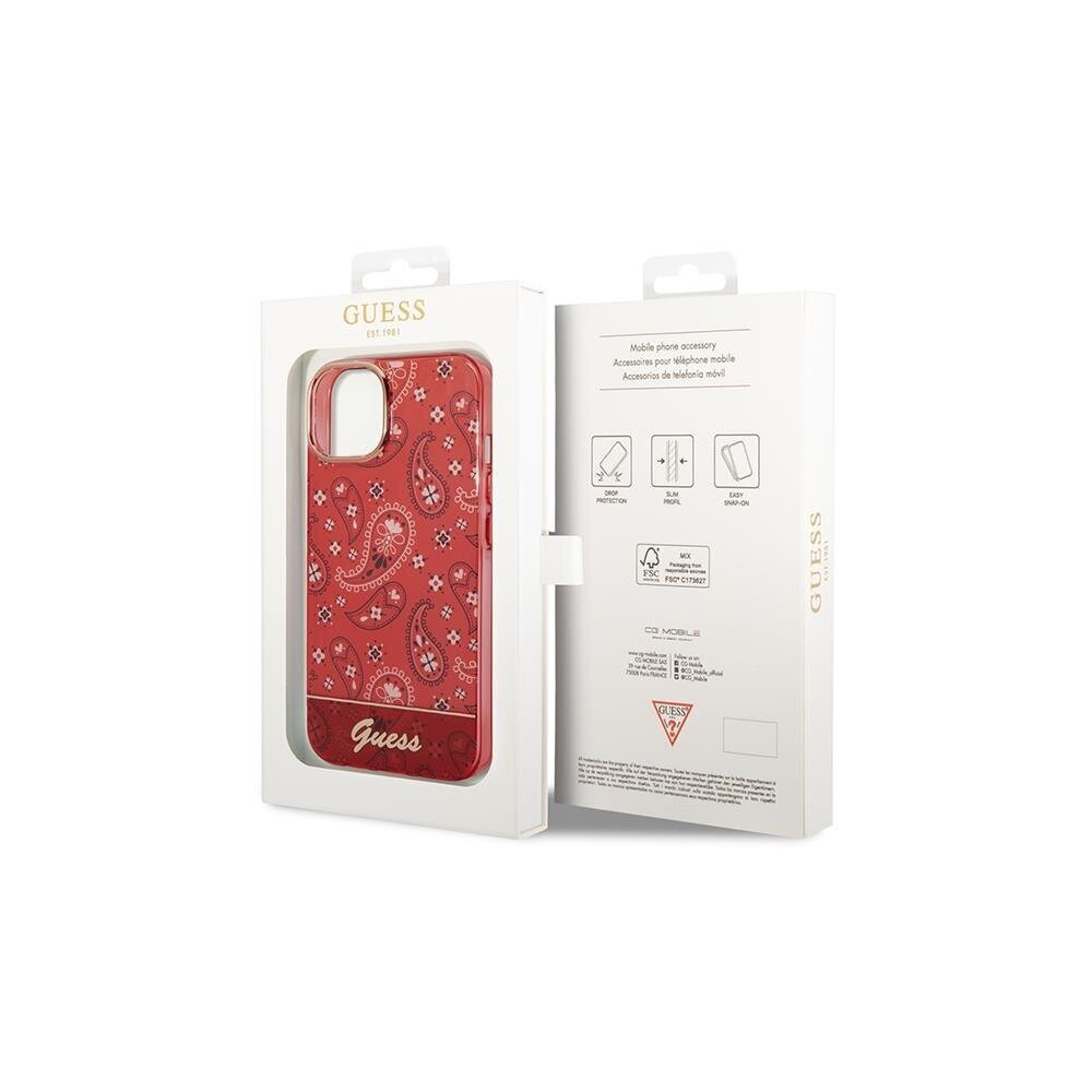 Guess GUHCP14LHGBNHR Apple iPhone 14 Pro red cena un informācija | Telefonu vāciņi, maciņi | 220.lv