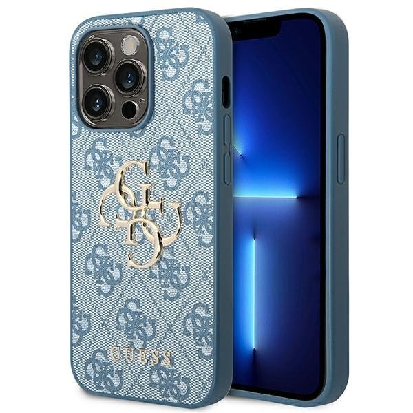 Guess GUHCP14X4GMGBL iPhone 14 Pro Max 6.7 "blue / blue 4G Big Metal Logo cena un informācija | Telefonu vāciņi, maciņi | 220.lv