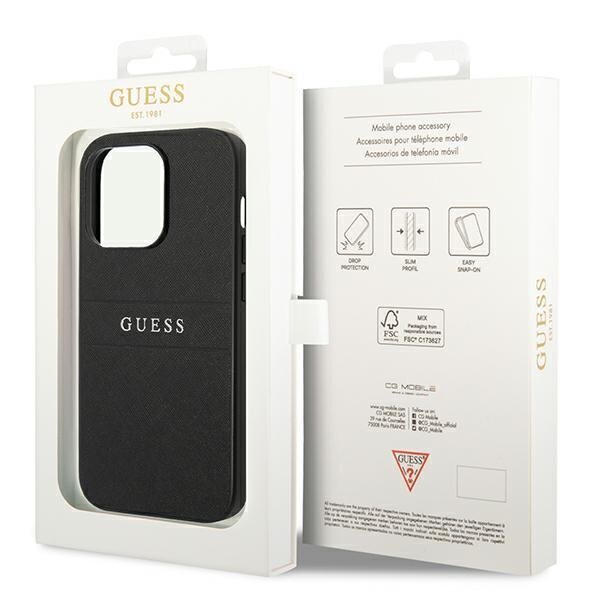 Guess GUHCP14LPSASBBK iPhone 14 Pro 6.1 "black / black Saffiano Strap цена и информация | Telefonu vāciņi, maciņi | 220.lv