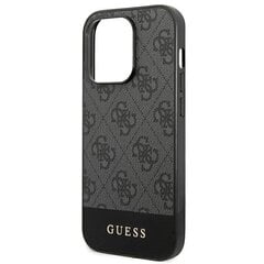 Guess GUHCP14LG4GLGR iPhone 14 Pro 6.1 "gray / gray hard 4G Stripe Collection цена и информация | Чехлы для телефонов | 220.lv