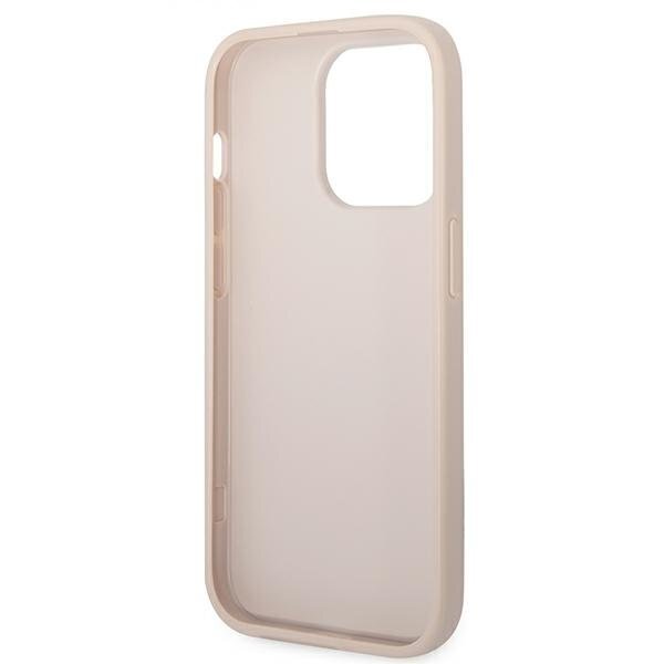 Guess GUHCP14XG4GFPI iPhone 14 Pro Max 6.7 "pink / pink hard 4G Metal Gold Logo цена и информация | Telefonu vāciņi, maciņi | 220.lv