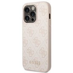 Guess GUHCP14XG4GFPI iPhone 14 Pro Max 6.7 "pink / pink hard 4G Metal Gold Logo цена и информация | Чехлы для телефонов | 220.lv