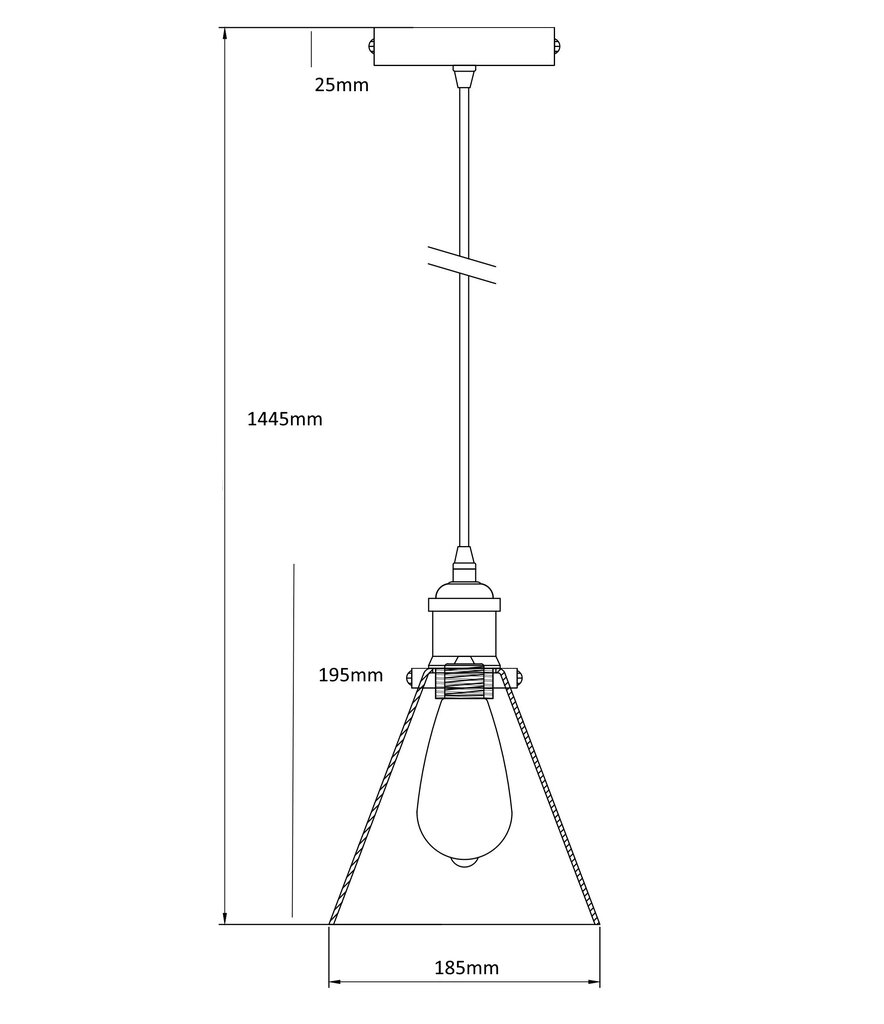 Piekaramā lampa G.LUX GT-190-D19-1S-BL LOFT AMBER cena un informācija | Lustras | 220.lv