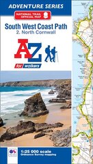 SW Coast Path North Cornwall Adventure Atlas 3rd Revised edition цена и информация | Путеводители, путешествия | 220.lv