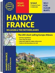 Philip's Handy Road Atlas France, Belgium and The Netherlands: Spiral A5 цена и информация | Путеводители, путешествия | 220.lv