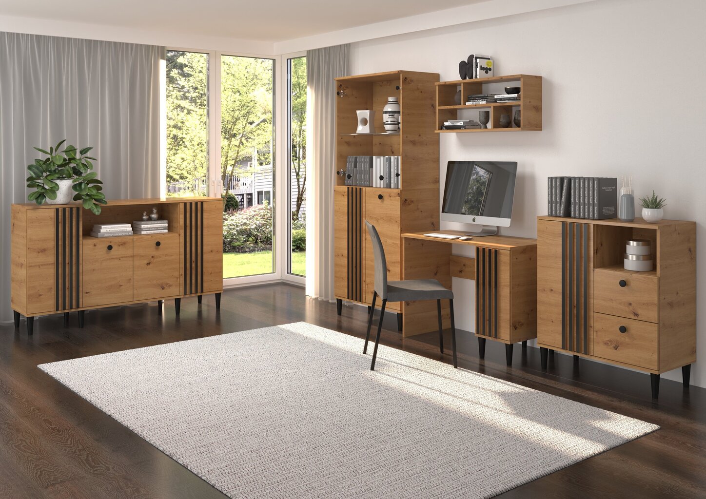 Kumode ADRK Furniture LIV01, brūna cena un informācija | Kumodes | 220.lv