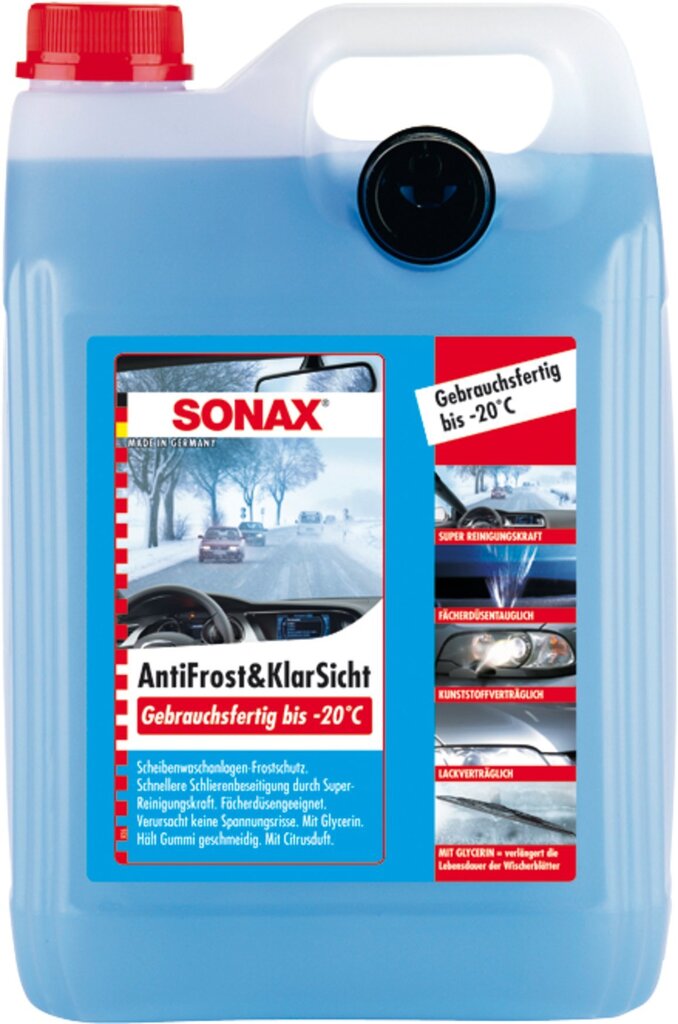 Lietošanai gatavs ziemas logu mazgāšanas šķidrums -20 ° C SONAX, 5L цена и информация | Vējstiklu un dzesēšanas šķidrumi | 220.lv