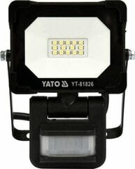 Gaismeklis SMD LED ar kustības sensoru 10W 900lm Yato (YT-81826) cena un informācija | Lukturi | 220.lv